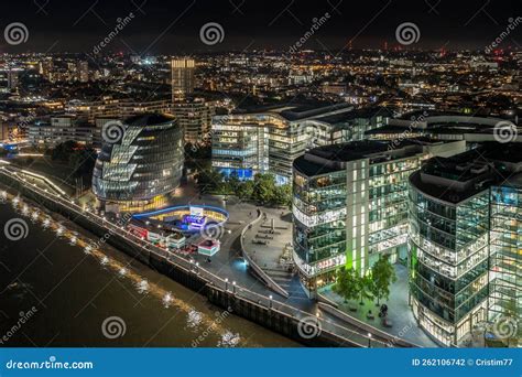 London at Night, an Aerial View on UK Capital Stock Photo - Image of ...