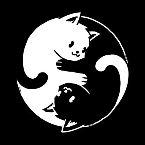 Yin Yang Cat Mens T Shirt Regular Vó Marias Artist Shop