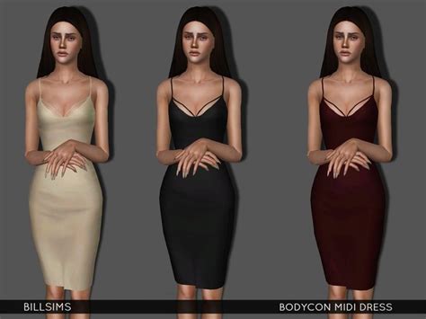 Ya Af Found In Tsr Category Sims Female Clothing Midi Dress