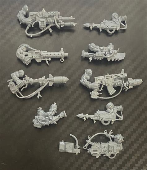 Warhammer 40k X9 Assorted Ork Ranged Weapons Underslung Blades