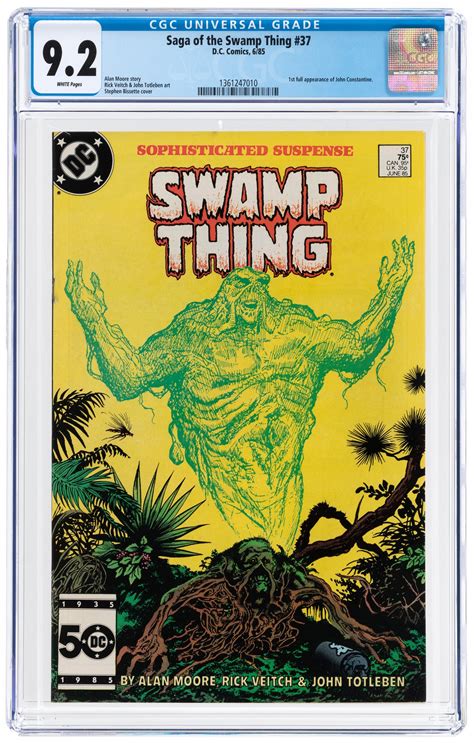 Hake S SWAMP THING 37 JUNE 1985 CGC 9 2 NM FIRST FULL JOHN