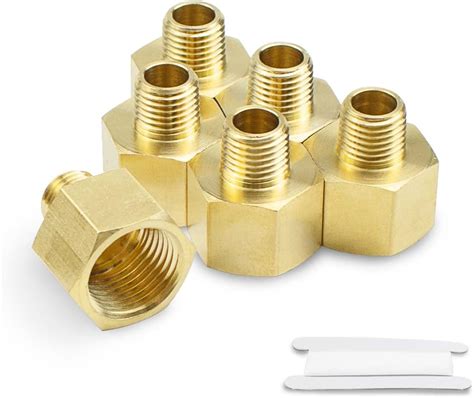 Bwintech Pcs Female To Male Bsp Thread Brass Hex Bushing