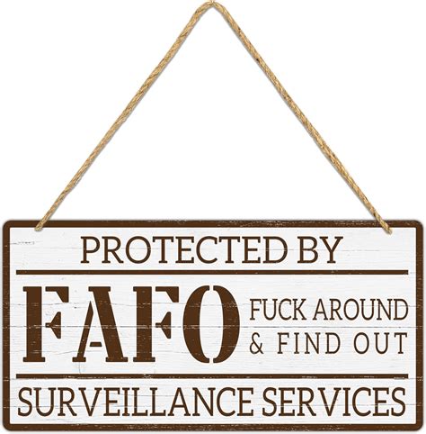 Amazon Fafo Yard Sign Fuck Around And Find Out Office Window Front Door Decor Sign