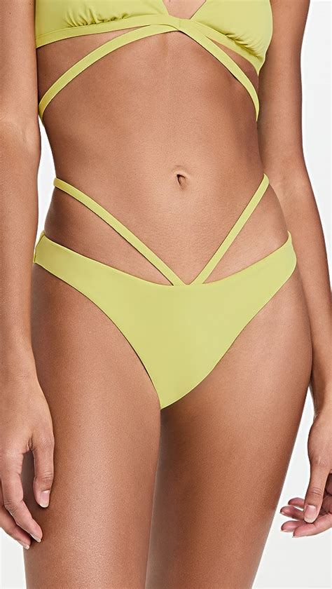 Simkhai Emmalynn Solid Strappy Bikini Bottoms Shopbop