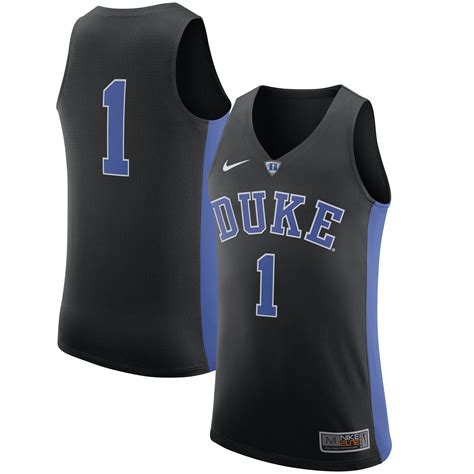 1 Duke Blue Devils Black Authentic Performance Jersey