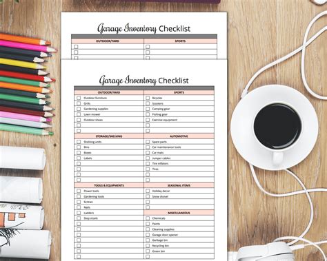 Garage Inventory Checklist Printable Pdf Garage Decluttering Guide