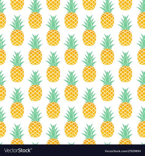 Tropic Fruit Pineapple Seamless Pattern Royalty Free Vector