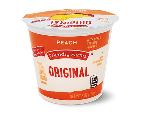 Low Fat Yogurt Peach Or Cherry Friendly Farms Aldi Us