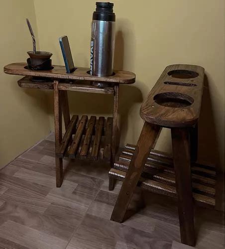 Mesa Posa Mate Termo Y Celular En Madera en venta en Paysandú