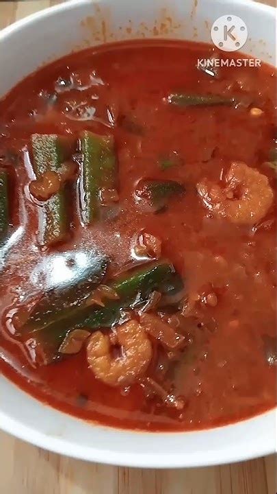 పచ్చి రొయ్యలు బెండకాయ పులుసుladies Finger And Prawns Curry Youtube