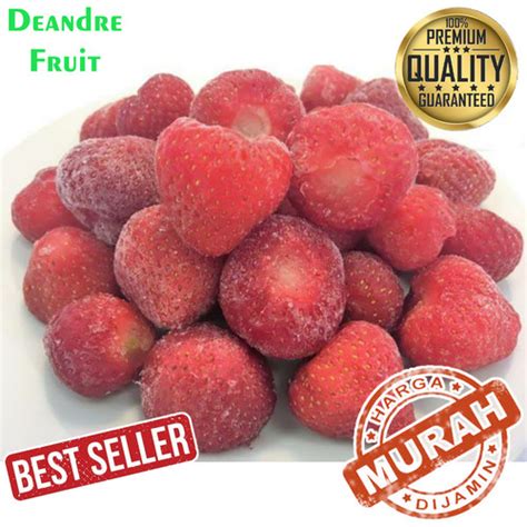 Jual GARANSI TERMURAH 1kg Frozen Strawberry Buah Beku Stroberi IQF