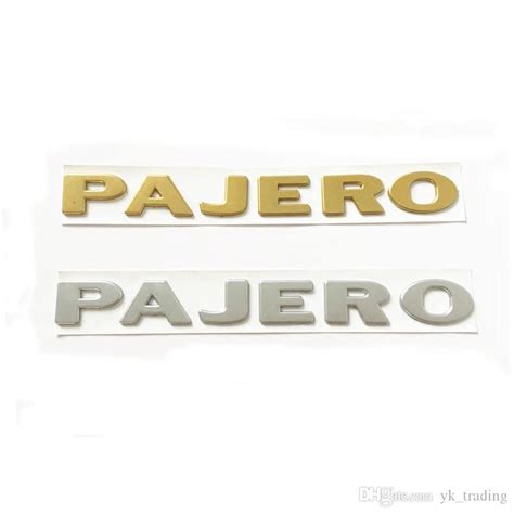 D Abs Sticker For Pajero Letter Logo Brand Badge Tail Rear Trunk