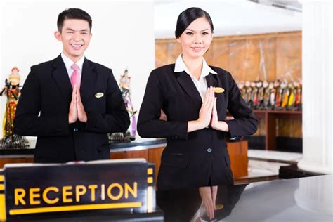 Reception Team At Hotel Front Desk Stock Image Everypixel