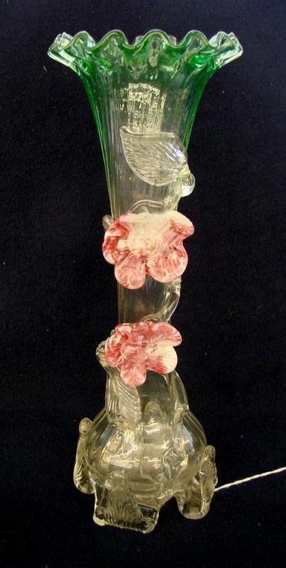 Stevens And Williams Victorian Art Glass Vase W Rigaree Glass Vase