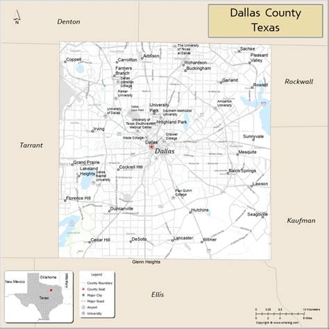 Map of Dallas County, Texas - Thong Thai Real