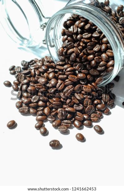 Dark Roasted Coffee Bean Spill Glass Stock Photo Shutterstock