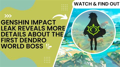 Introducing Dendro The New Dendro Boss In Genshin Impact Youtube