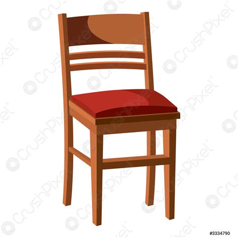 Icono De Silla De Madera Estilo De Dibujos Animados Vector De Stock