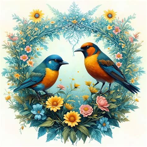 Bird Flowers Art Fantasy Free Stock Photo - Public Domain Pictures