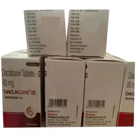 Daclacure 60mg Tablets Daclatasvir 60mg Tablet Emcure Emcure