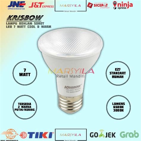 Jual LAMPU LED SOROT 7 WATT KRISBOW BOHLAM LED SOROT KRISBOW LAMPU