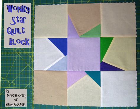 Happy Quilting Wonky Star Quilt Block Tutotiral