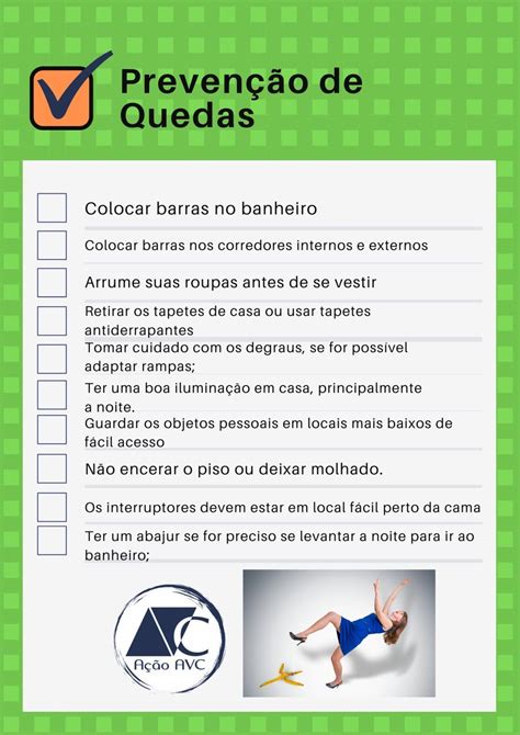 PREVENÇÃO DE QUEDAS PÓS AVC AÇÃO AVC