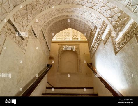 Interior Of The Jabreen Castle In Bahla Sultanate Of Oman Stock Photo