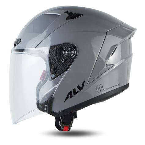 Helm Half Face Alv Ultron Kekinian Kaca Silver Sni Lazada Indonesia