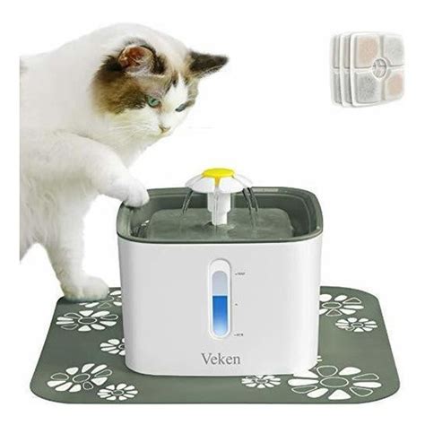 Fuente De Agua Para Gatos Veken Dispensador Automático Cuotas sin