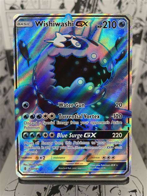 Pokemon TCG Card Sun Moon Guardians Rising Wishiwashi GX 133 145 Full