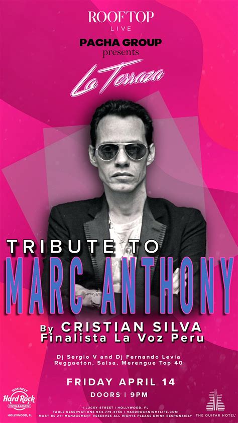 Tribute To Marc Anthony Rooftop Live Tickets At Rooftop Live In