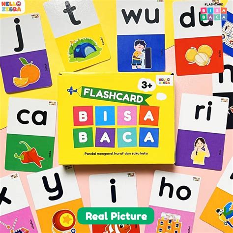 Jual Flashcard Bisa Baca Usia 3 Pustaka Hulwah X Hello Zebra