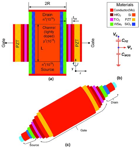 A 2D Cross Sectional View Of A Cylindrical Gate All Around GAA WSe 2