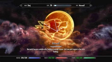 Skyrim Dawnguard Werewolf Guide Perk Tree How To Find The Totems Of