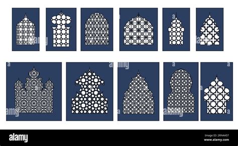 Collection Of Arabian Oriental Windows Arches And Doors Laser Cut