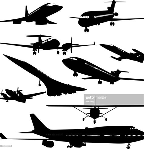 Airplane Silhouette Vector Art | Getty Images