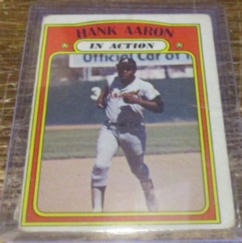 1972 Topps Hank Aaron IA 300 Vintage Baseball Card Atlanta Braves HOF