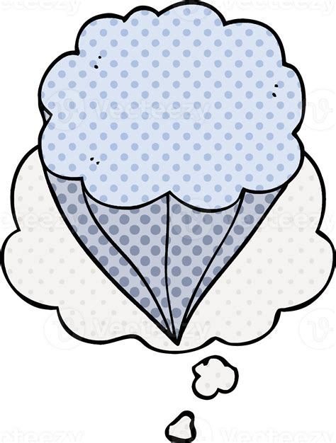 Cartoon Cloud Symbol With Thought Bubble In Comic Book Style 40080935 Png