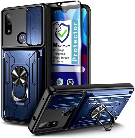 Nagebee Case For Motorola Moto G Pure 2021 With Tempered Glass Screen Protector Heavy Duty