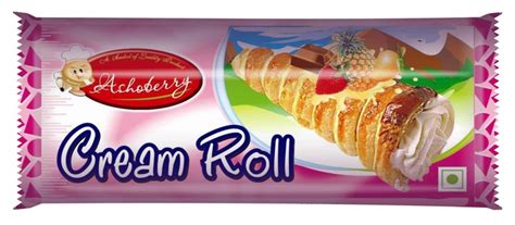 Laminated Cream Rolls Packaging Pouches Size Rectangular Square