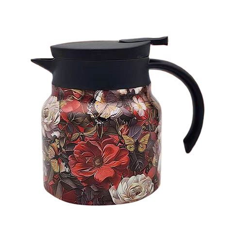 YUEVE Vintage Milk Glass Coffee Cups Vintage Floral Pattern Tea Tea Pot