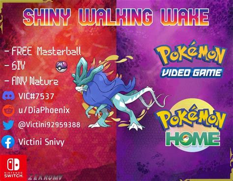 6IV Level 1 Pokemon Scarlet And Violet SHINY Walking Wake FREE