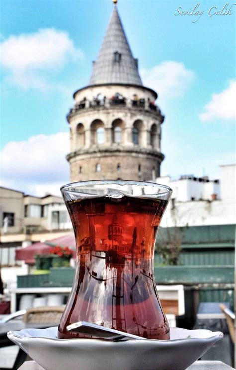 Reflection Of The Galata Tower In The Turkish Tea Sevilay Elik Via