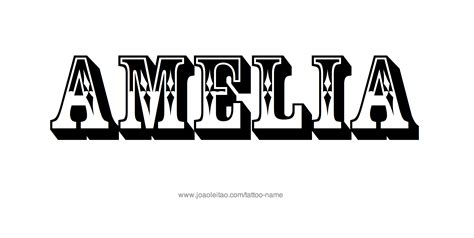 Amelia Name Tattoo Designs