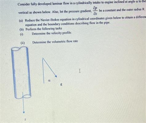 Solved Consider Fully Developed Laminar Flow In A Chegg