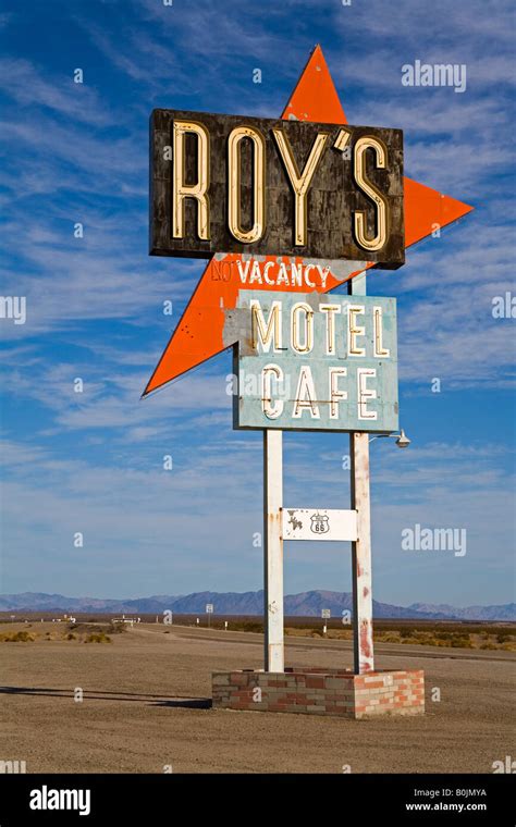 Roy S Cafe Motel Garage Route 66 Amboy California USA Stock Photo Alamy