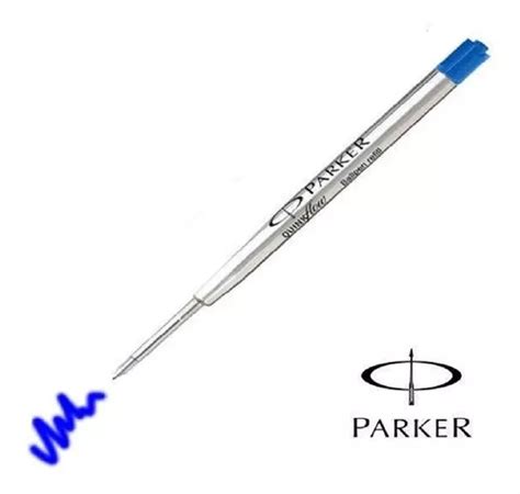 Caneta esferográfica Parker Tank Refill média azul preta MercadoLivre