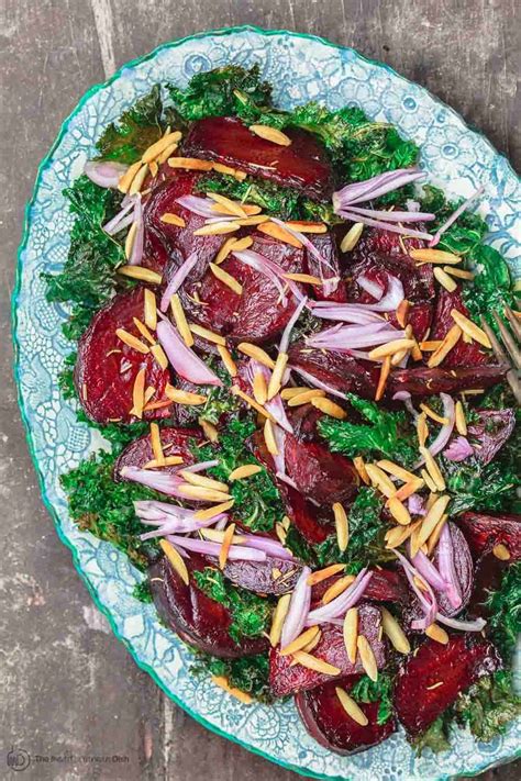 Roasted Beet Salad With Crispy Kale And Almonds Instant Pot Option