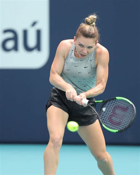 SIMONA HALEP Practice at Miami Open Tennis Tournament 03/16/2019 ...